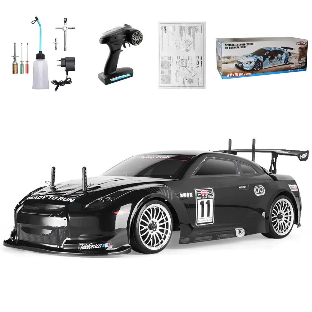 HSP Racing 1:10 On Road RC Car 4wd Two Speed Drift Vehicle Toys 4x4 Nitro Gas P