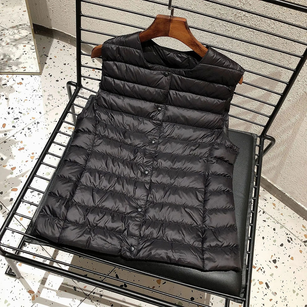 Thumbnail: 2023 New Women Sleeveless Puffer Jacket Spring Winter Female 90% White Duck Dow