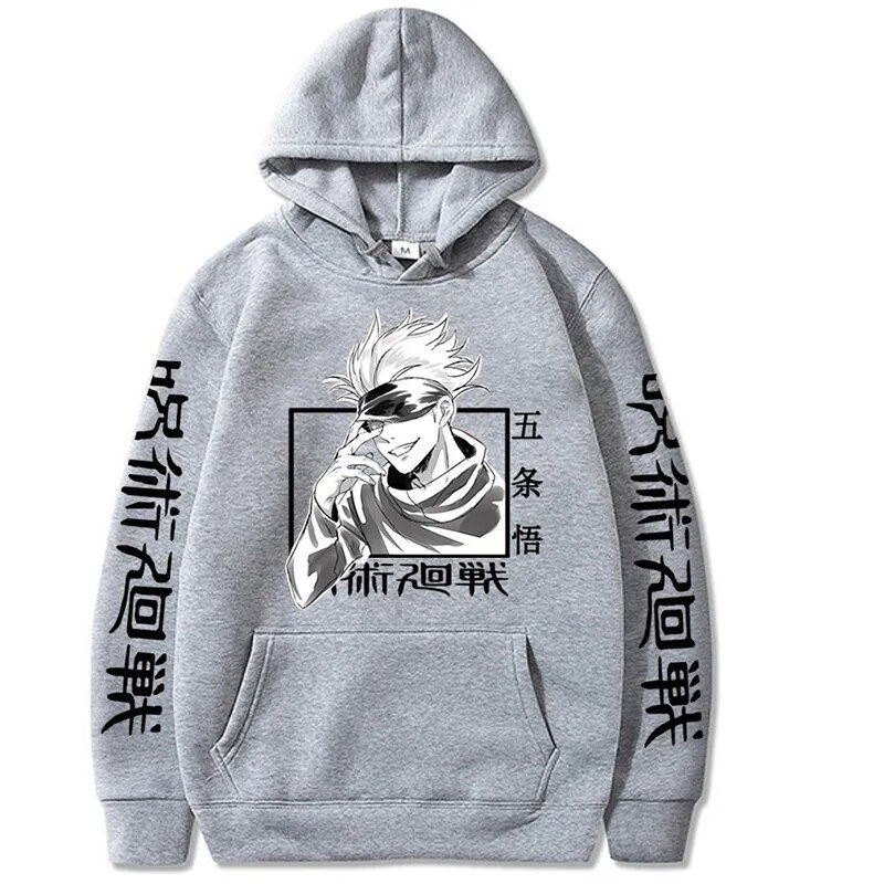 Thumbnail: Japan Anime Jujutsu Kaisen Gojo Satoru Plus Size Hoodie Men Women Sweatshirt Ca