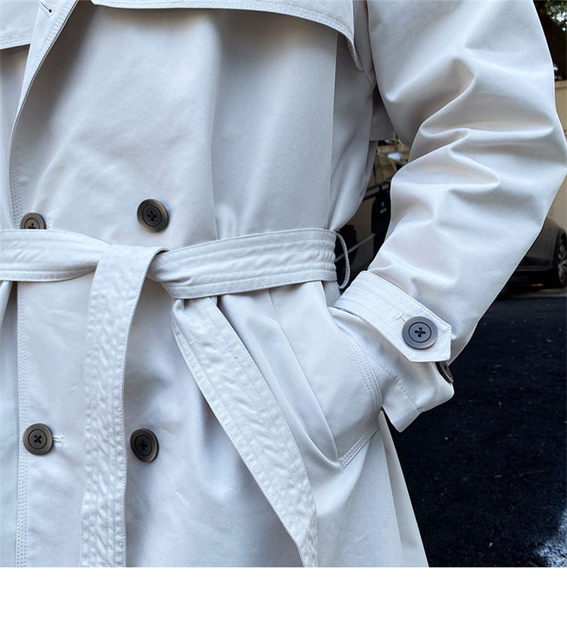 Thumbnail: Commuting Mid-length Trench Coat With Double-breasted Lapels