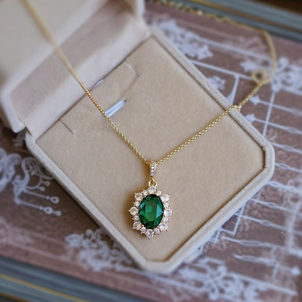 Thumbnail: Original Design Niche Luxury Crystal Princess Retro Collarbone Necklace