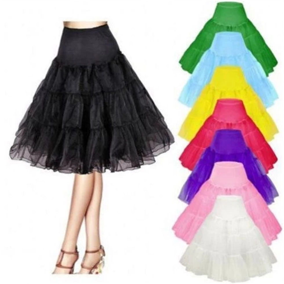 Thumbnail: Vintage Soft Tulle Pettiskirt Girls High Waist Elegant Dresses For Women Cockta