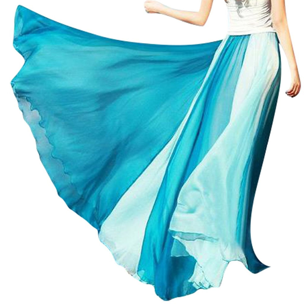 ภาพขนาดย่อ: New In Skirts For Women Long Length Plus Size Women Full Circle Skirt Flowing C