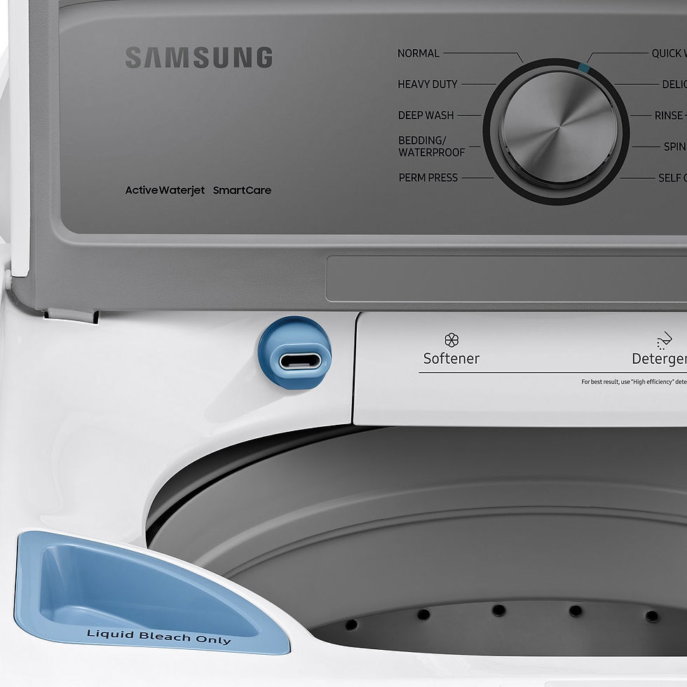 Thumbnail: Samsung 4.5 cu. ft. Top-Load Washer with Active WaterJet and 7.4 cu. ft. ELECTR