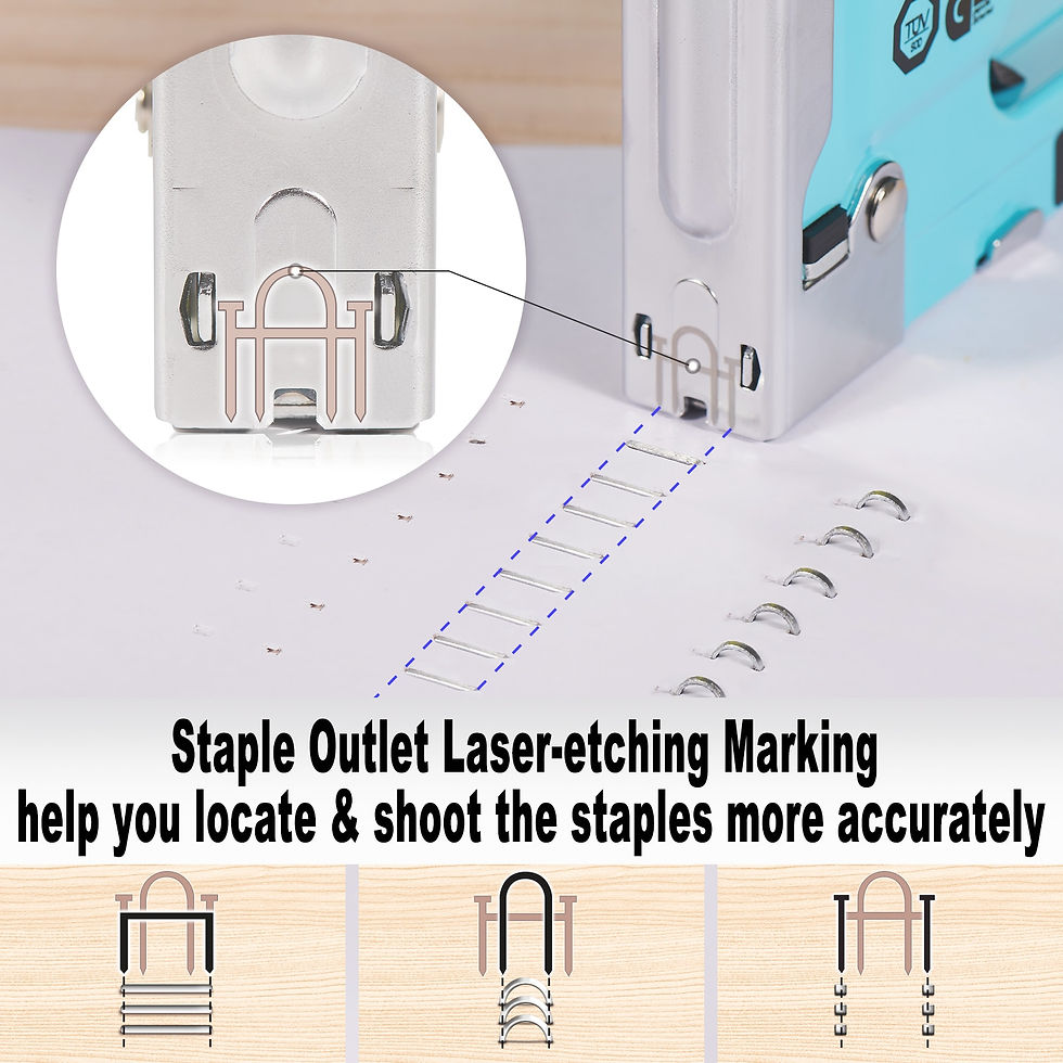 Thumbnail: SHALL 3 In 1 Nail Gun DIY Furniture Construction Stapler Upholstery Staple Gun