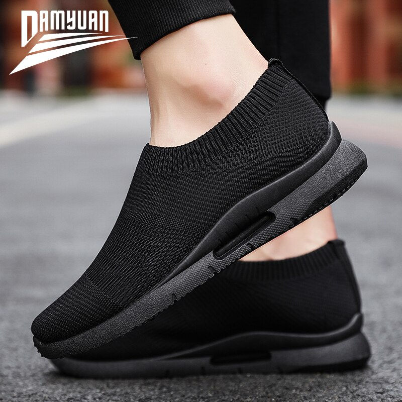 Damyuan Men Light Running Shoes Jogging Shoes Breathable Man Sneakers Slip on L