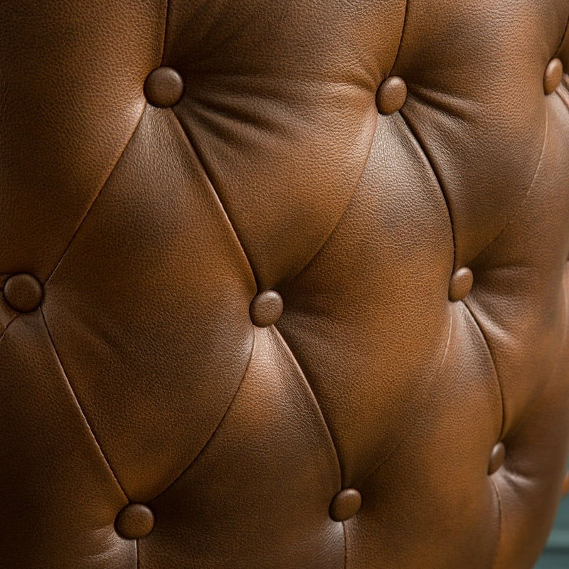 תמונה ממוזערת: Roundhill Furniture Viking Tufted Nailhead Barrel Chair