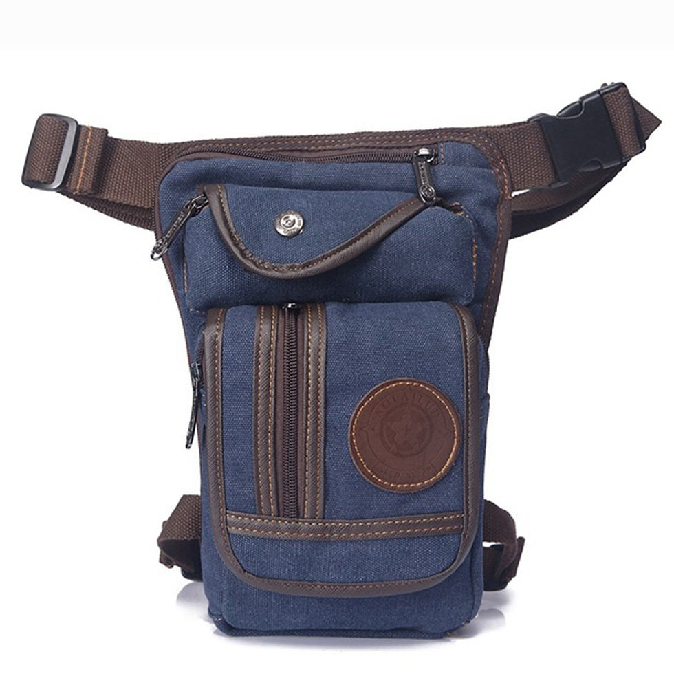 Sīktēls: Men Drop Leg Bag Waist Fanny Pack Motorcycle Rider Tactical Military Messenger