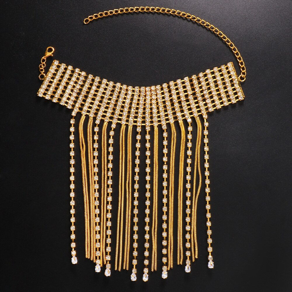 Stonefans Ins Fashion Rhinestone Long Tassel Bracelets for Women Bride