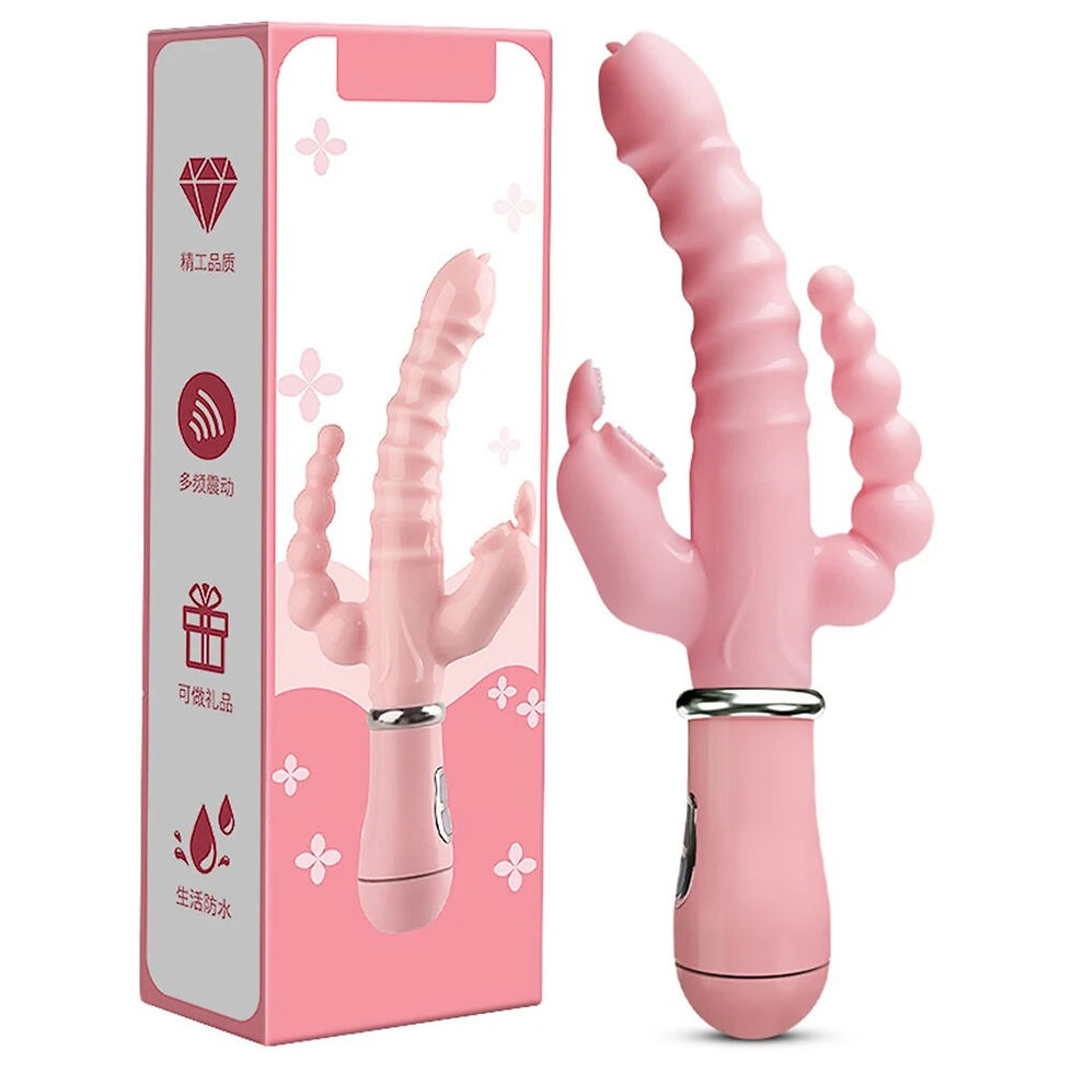 Thumbnail: 3 In 1 Dildo Vibrator Tongue Licking Rabbit Patting G Spot Clit Vagina Stimulat