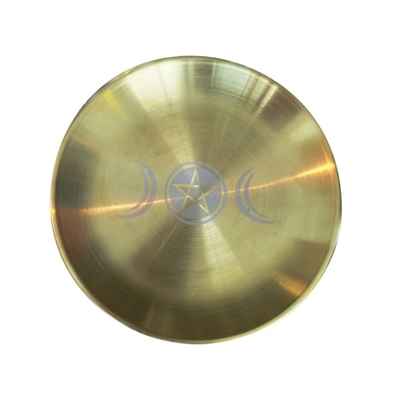 Thumbnail: Pentagram Altar Ritual Burning  Holder Plate Stainless Steel Offering  Burning