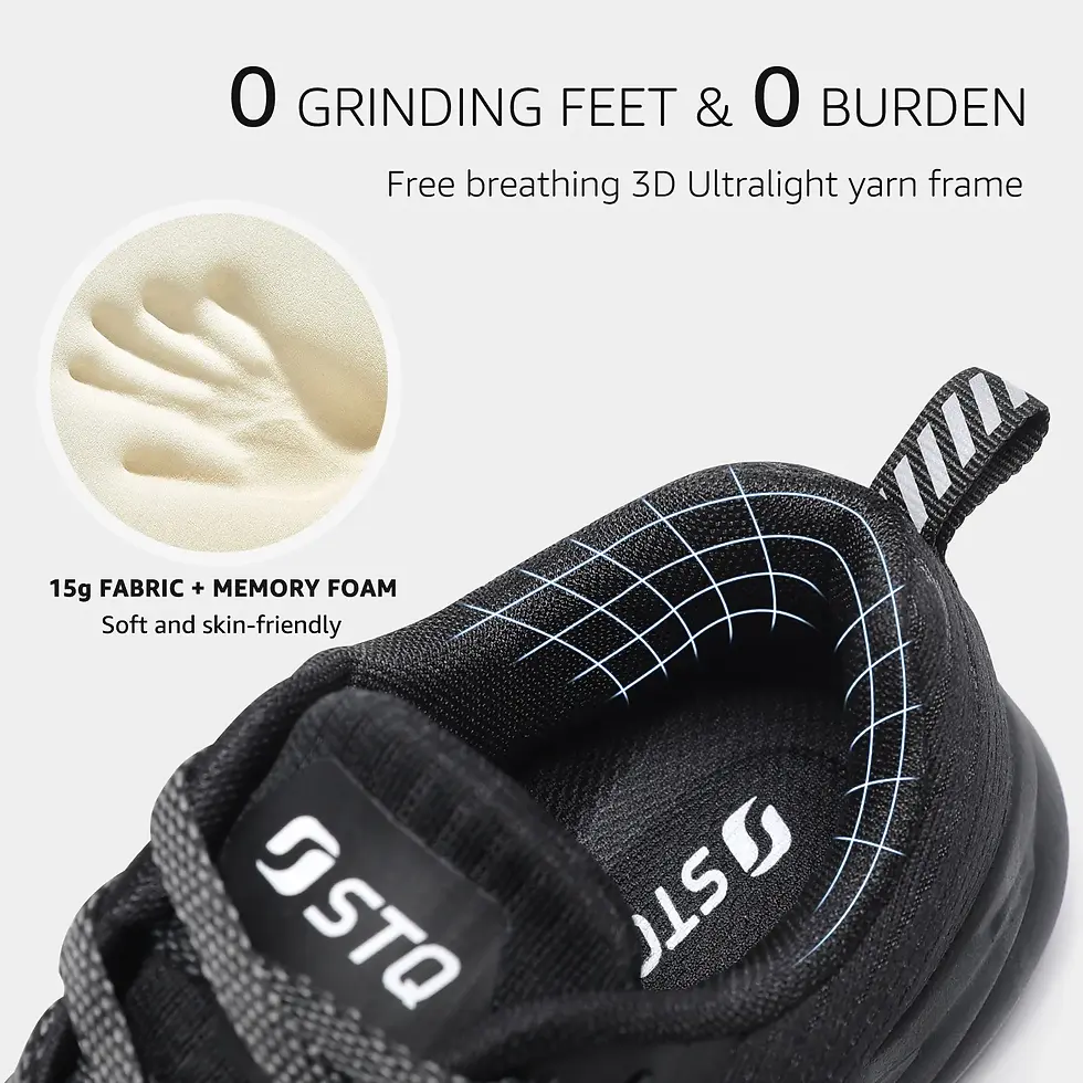 Thumbnail: STQ Breathable Walking Tennis Shoes for Women Road Running Shoes Comfortable Me