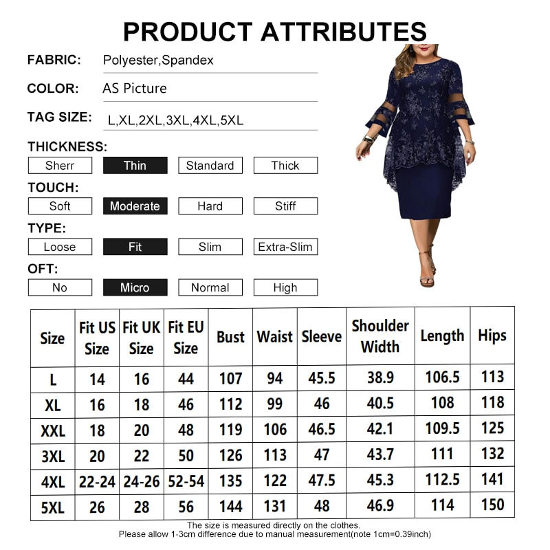 Thumbnail: Plus Size Dress Women Elegant Luxury Wedding Evening 2023 Dresses Lace Patchwor