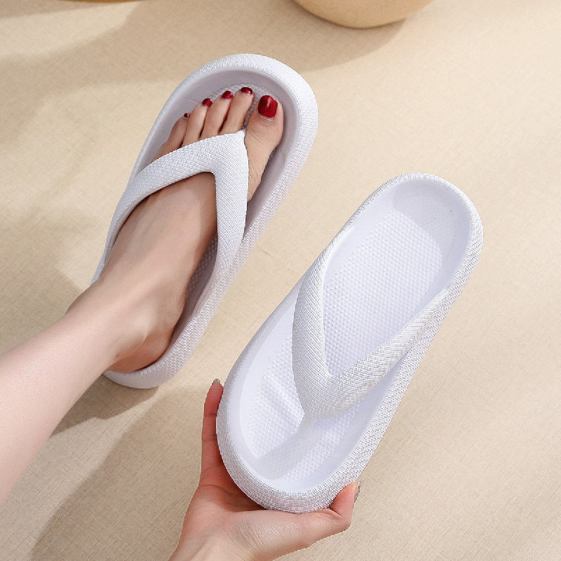 Thumbnail: Rimocy Soft Sole EVA Women's Flip Flops 2023 Summer Beach Non-slip Cloud Slippe