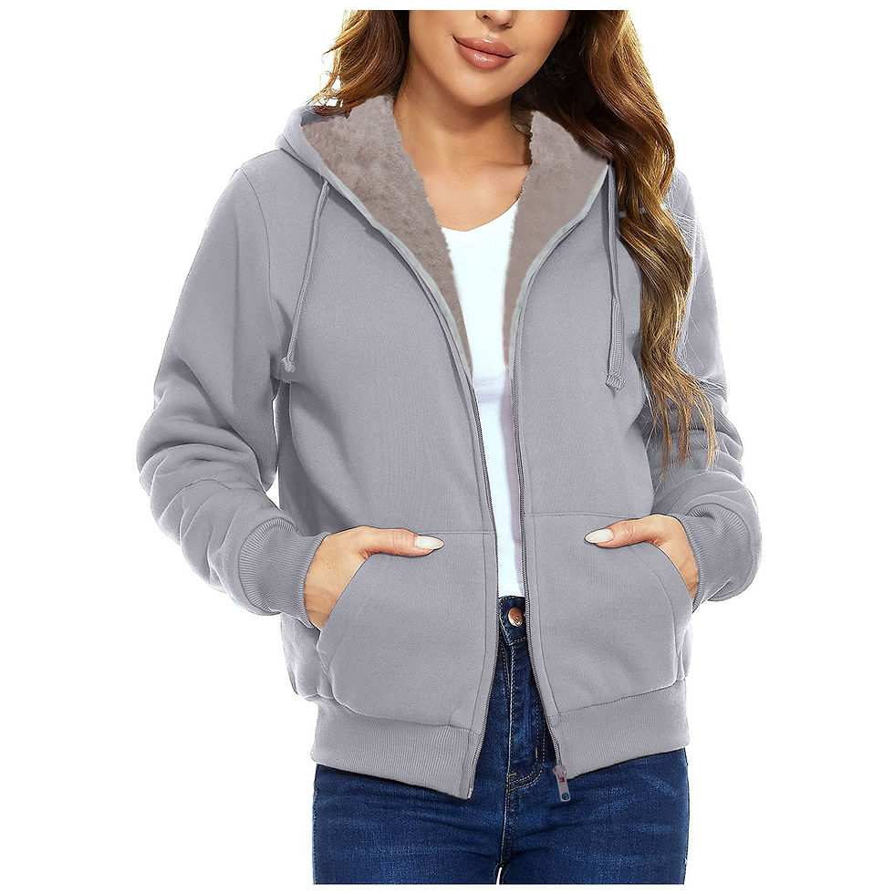 Thumbnail: Plus Size Women's Jacket Long Sleeved Winter Wool Hooded Sweater Women's Wool C