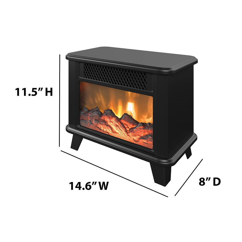 Thumbnail: Electric Fireplace Personal Space Heater, Black