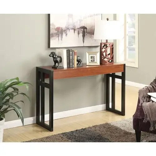 Console Table, Black/Cherry sofa table mesas auxiliares center table living