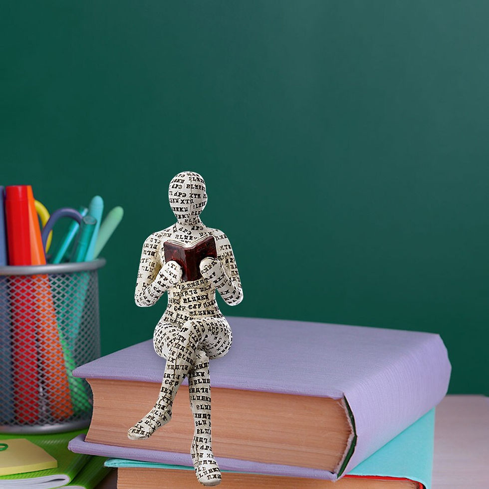 Thumbnail: Pulp Woman Reading Statue Resin Desktop Sculptures Bookshelf Decorative
