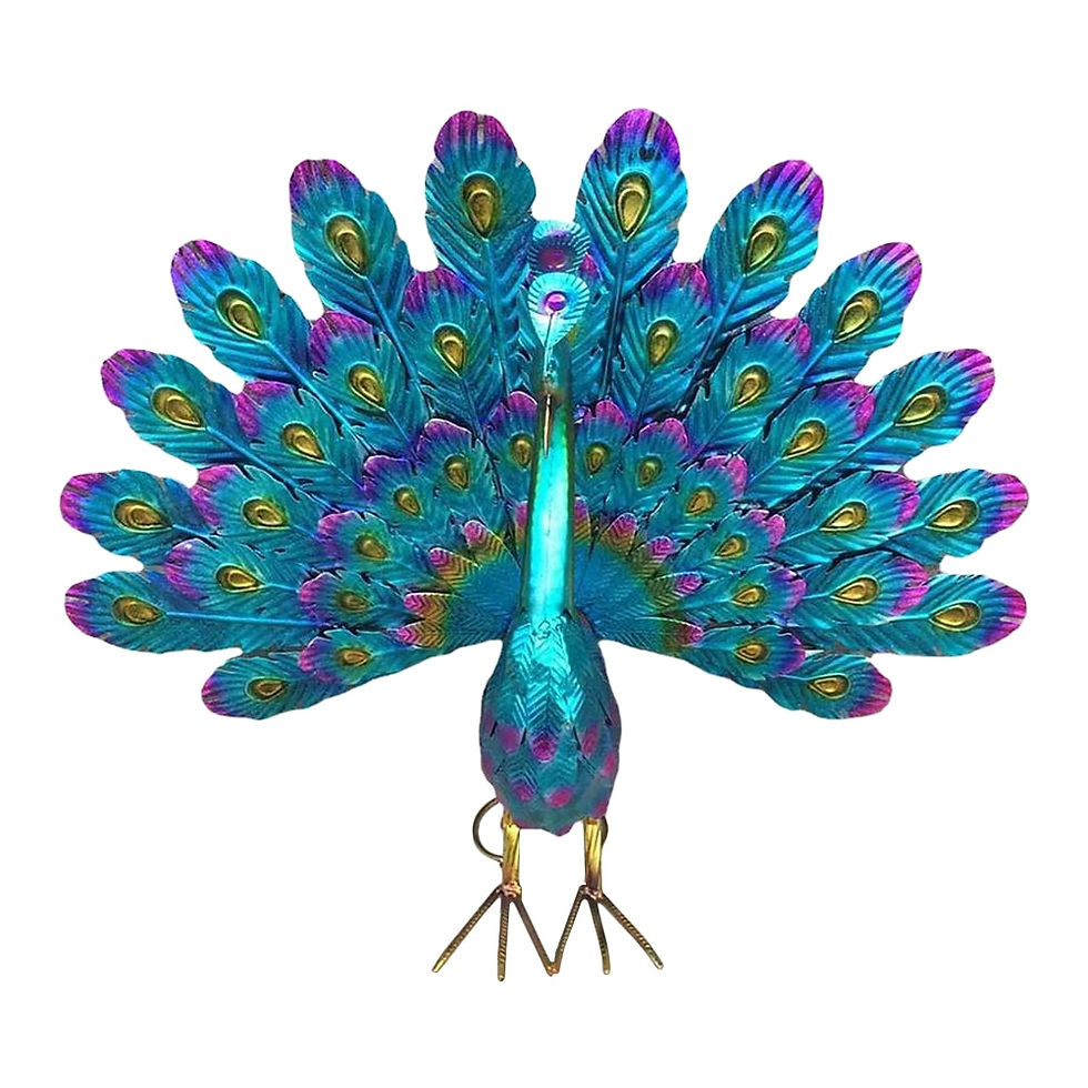 Miniatura: Peacock Classic Figurine Garden Supplies Iron Beautiful Statue Craft Handicraft