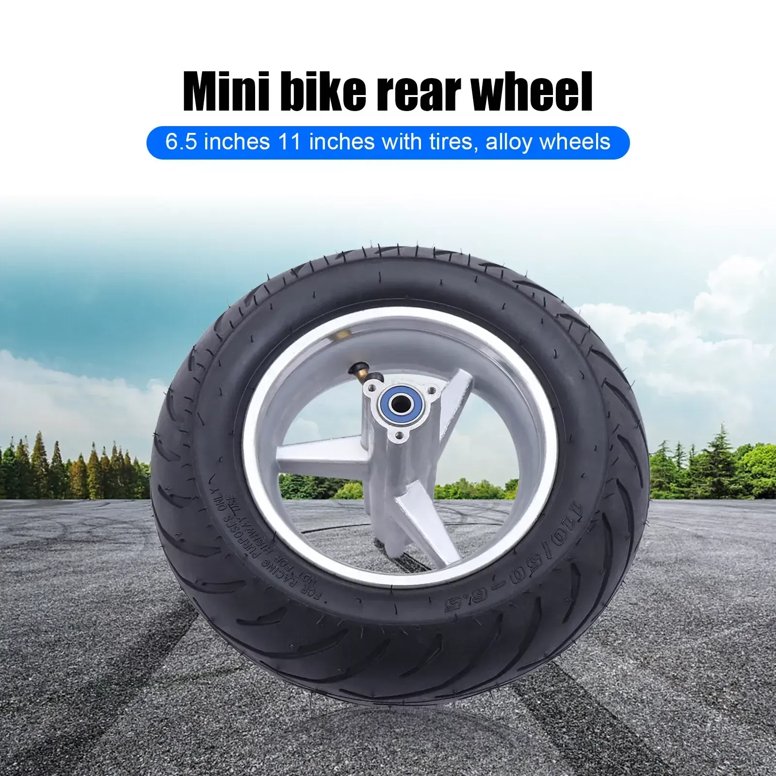 110/50-6.5 Rear Wheel Tyre Tire for 49cc 2 Stroke Mini Pocket Bike Motorcycle w