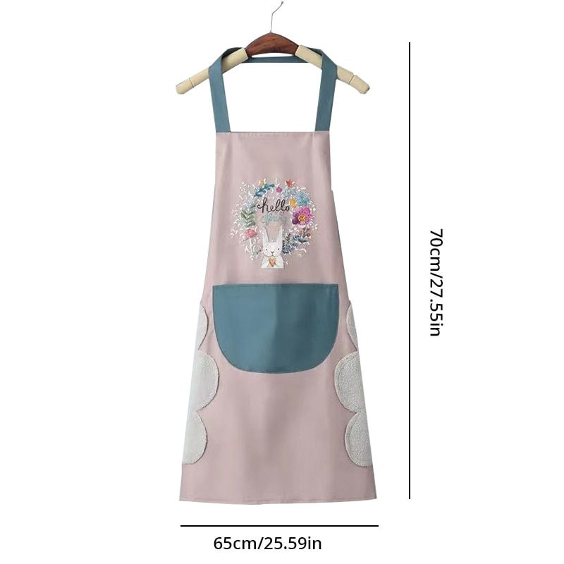 Thumbnail: Hand-wiping Kitchen Household Cooking Apron Oil-proof Waterproof Men Women Adul