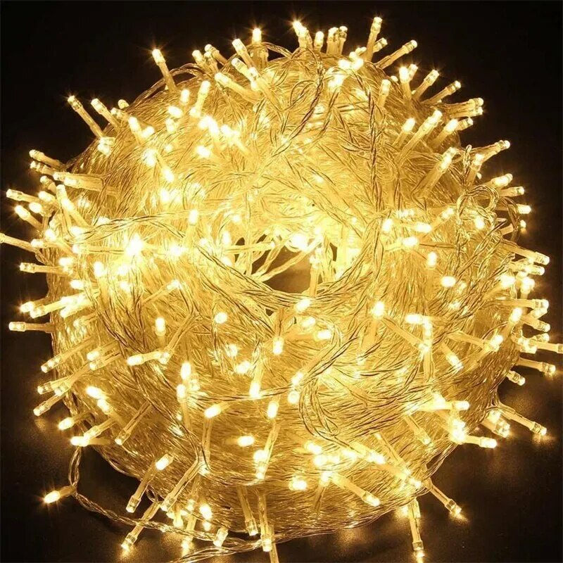 10M 20M 50M Outdoor LED String Lights Garland Waterproof Fairy Light Holiday Li