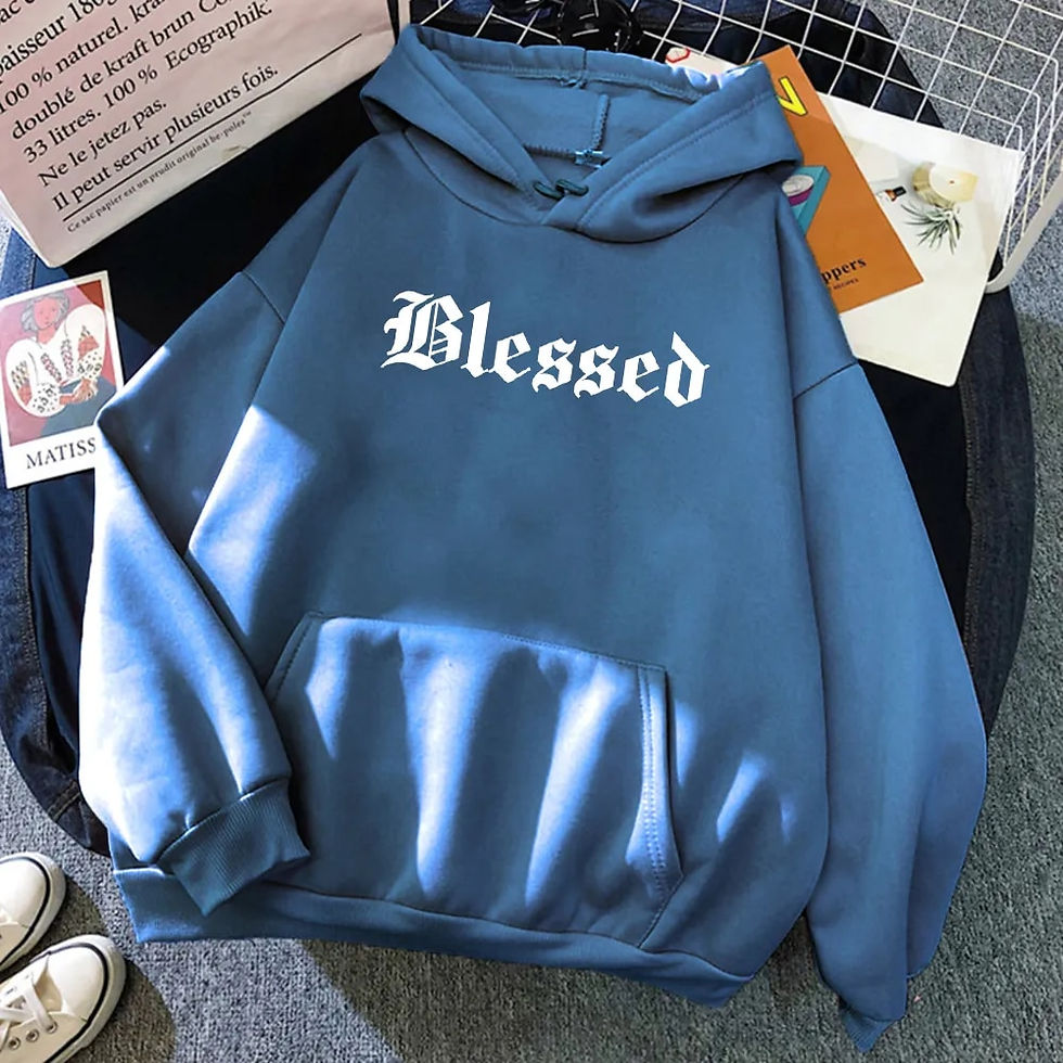 Thumbnail: Blessed Creativity Printed Hoodies Women Street Style Hip Hop Hoody Autumn Loos