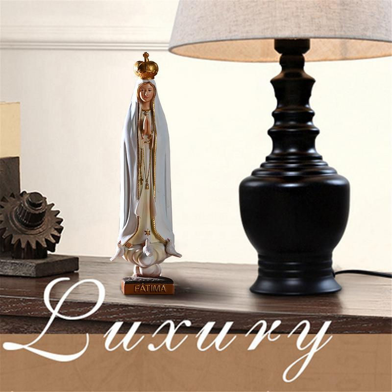 Thumbnail: Our Lady Of Fatima Statue Figure Collectible Tabletop Ornament Exceptional Deta