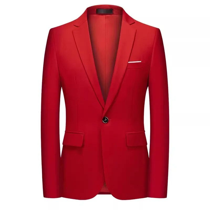 Miniatúra: High Quality Business Slim Fit Single Buttons Suits Jacket Men Slim Fit Casual