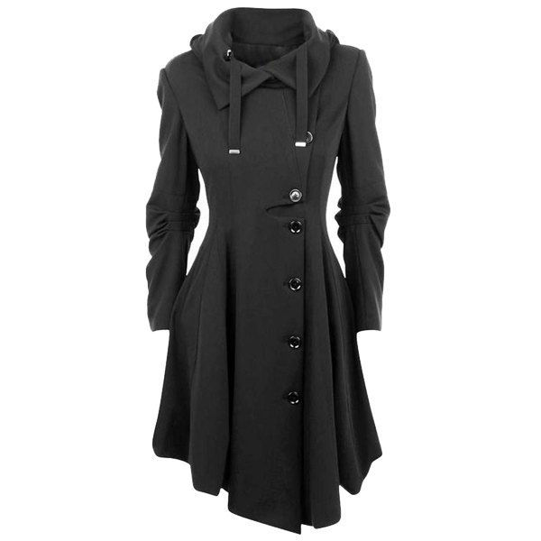 Thumbnail: Slim Coat Double Breasted Long Trench Coat