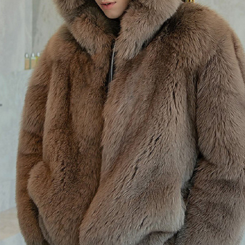 Miniaturbild: Men's Imitation Fox With Plush Fur Coat