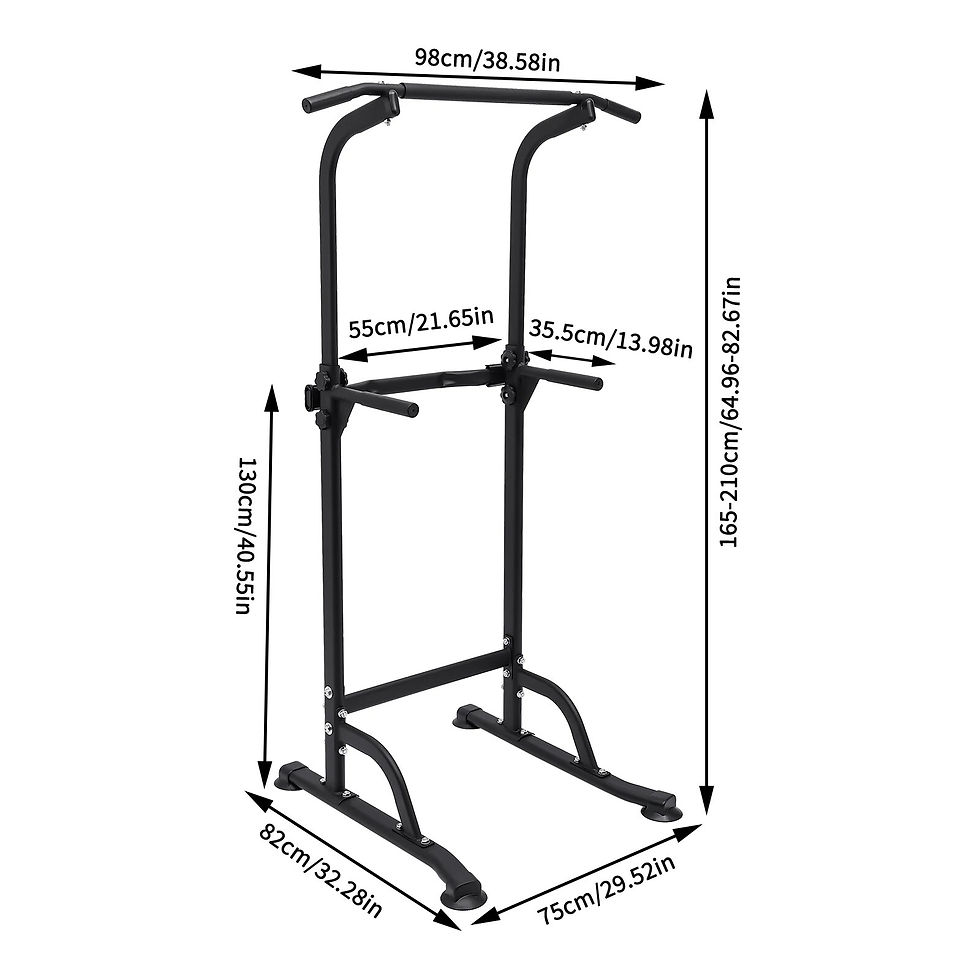 Miniatura: Adjustable Pull-up Dip Station, Power Tower, Pull-ups Stand for Home Gym, Stren