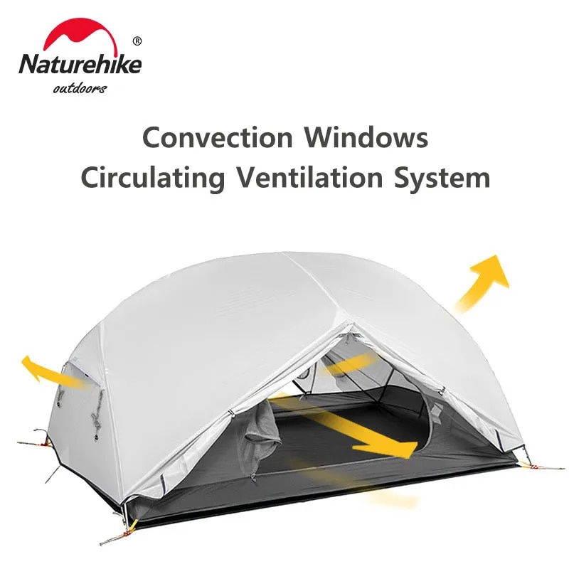 Thumbnail: Naturehike Mongar 2 Tent 2 Person Backpacking Tent 20D Ultralight Travel Tent W