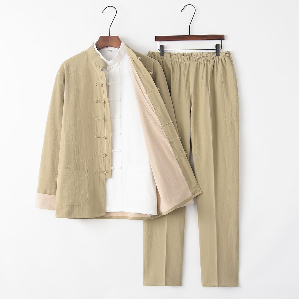 Thumbnail: Mens Fashion Slim Fit Cotton Linen Three Piece Suit