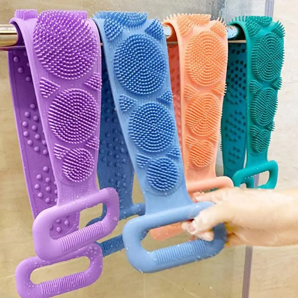 Miniatura: Body Sponge Silicone Brushes Bath Towels Scrubber Rubbing Back Peeling Massage