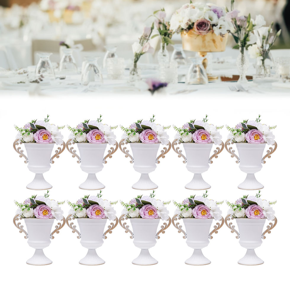 Thumbnail: 10Packs Wedding Centerpieces Flower Decor Vase Wedding Party Flower Holder Whit