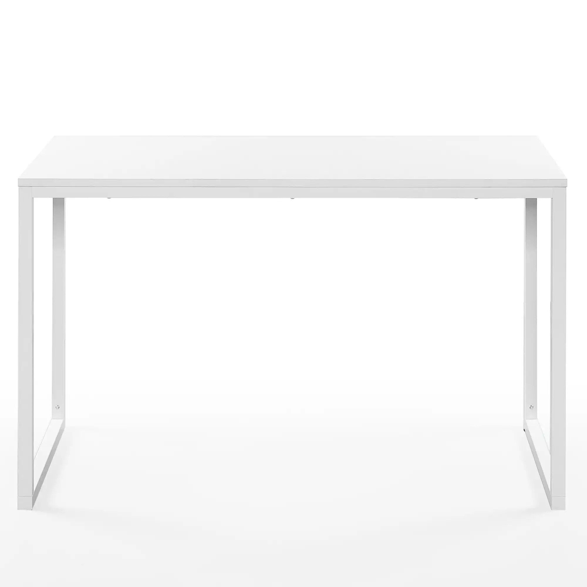 Jennifer 55” Black Frame Desk, Deep Espresso Marble Dining Table Kitchen Tabl