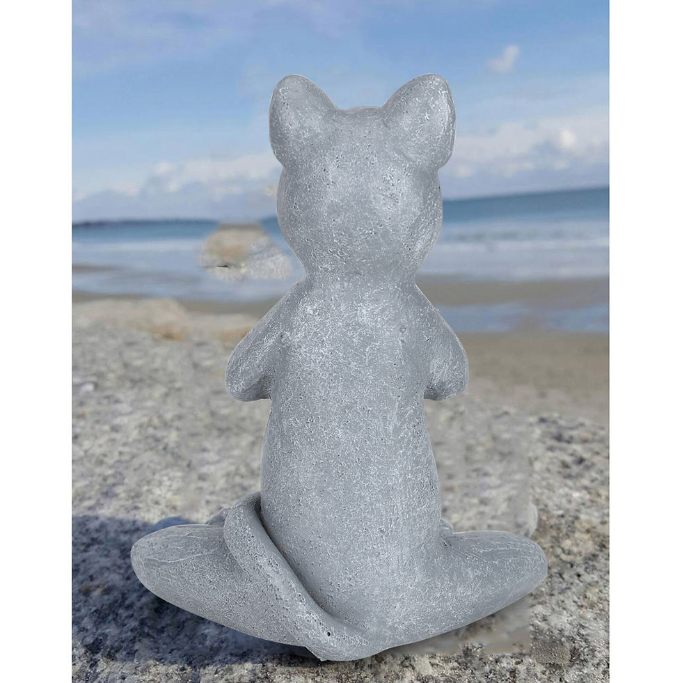 Miniatura: Cat Buddha Meditation Statue Garden Decoration Outdoor Sculpture home decor for
