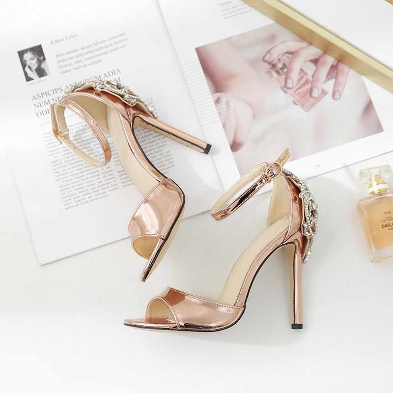 bling bling sandals Women Sandals diamond heels Rhinestone Stiletto