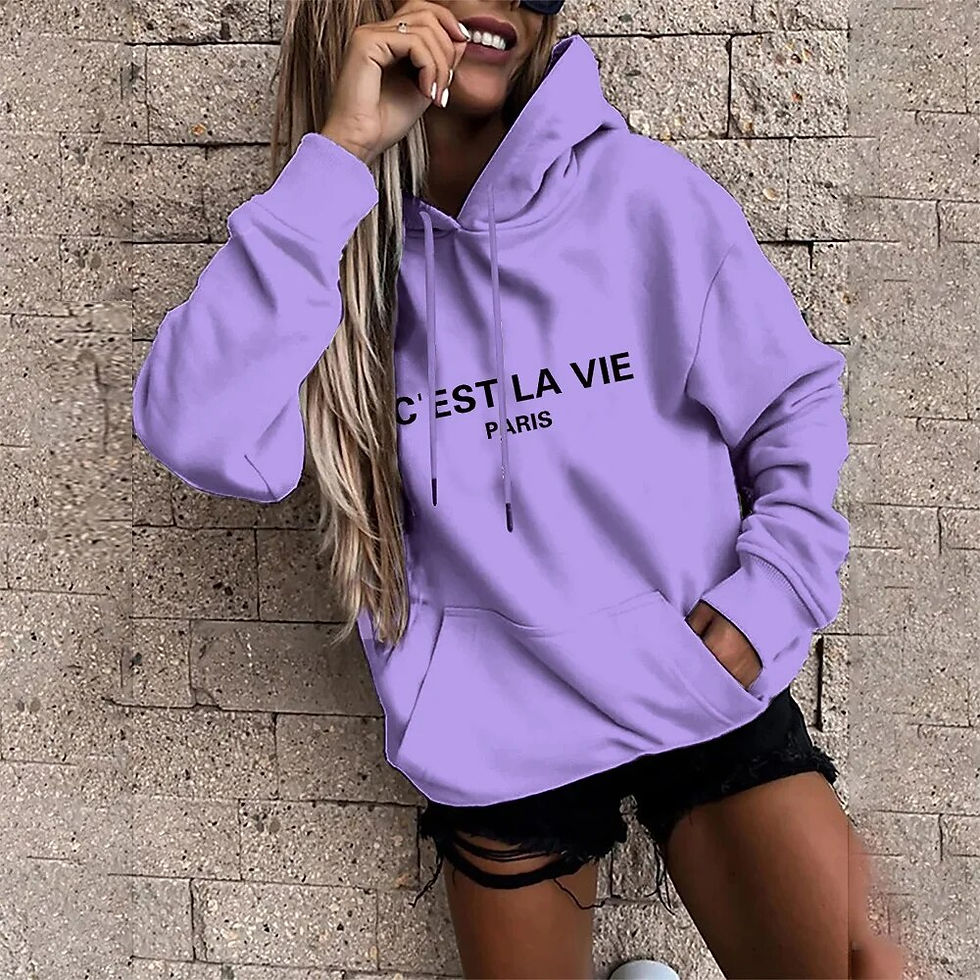 Thumbnail: Lazy Style Sportswear Jumper Cotton Plus Size Hoodie Casual Women's Clothing 20