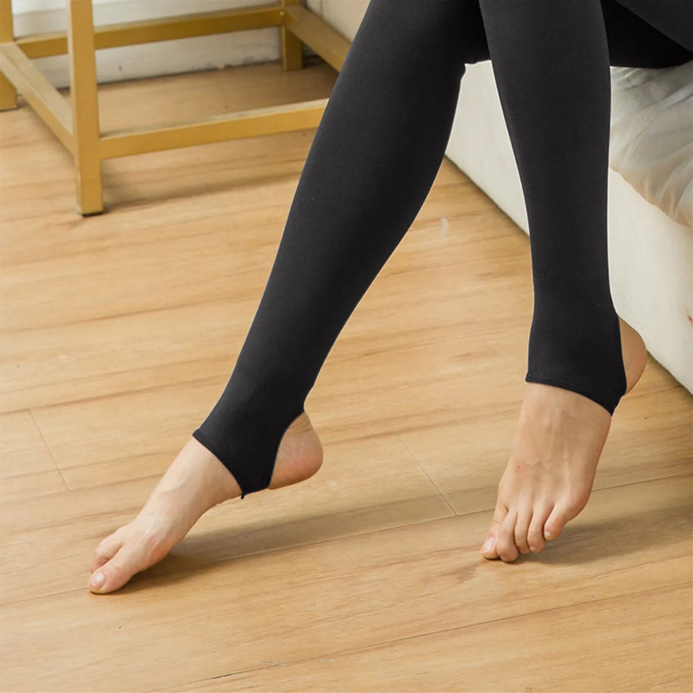 Thumbnail: Plus Size Autumn and Winter Fashion Women Solid Color Warm Winter  Pants Keep W