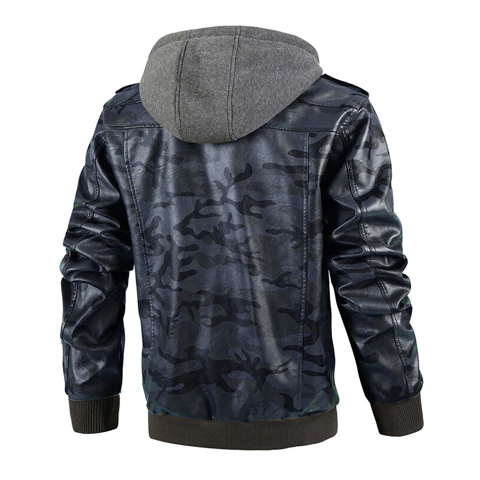 Thumbnail: Men Leather Jacket With Hood Autumn Winter Men thicken Warm Biker Jacket Motorc