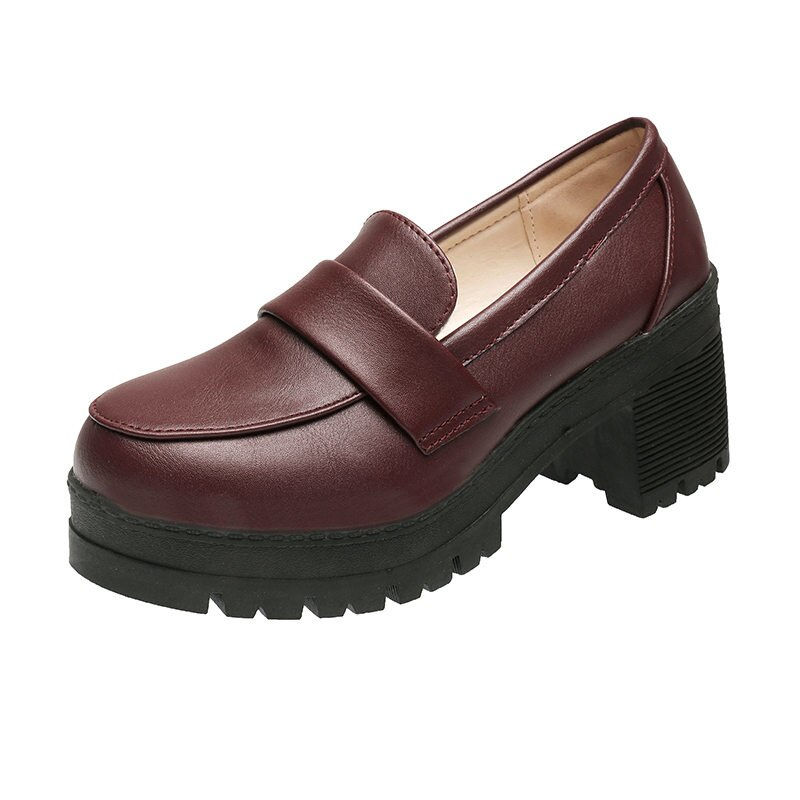 Thumbnail: Women Loafers Shoes High Heel Platform Lolita Ladies Sandals Female Classic Sol