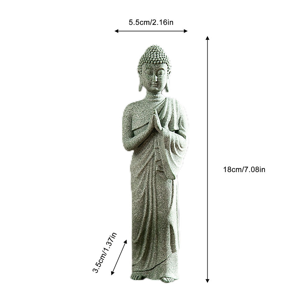 Thumbnail: Mini Buddhist Monks Tibetan Buddhism Figurines Buddha Resin Statue Garden Car O