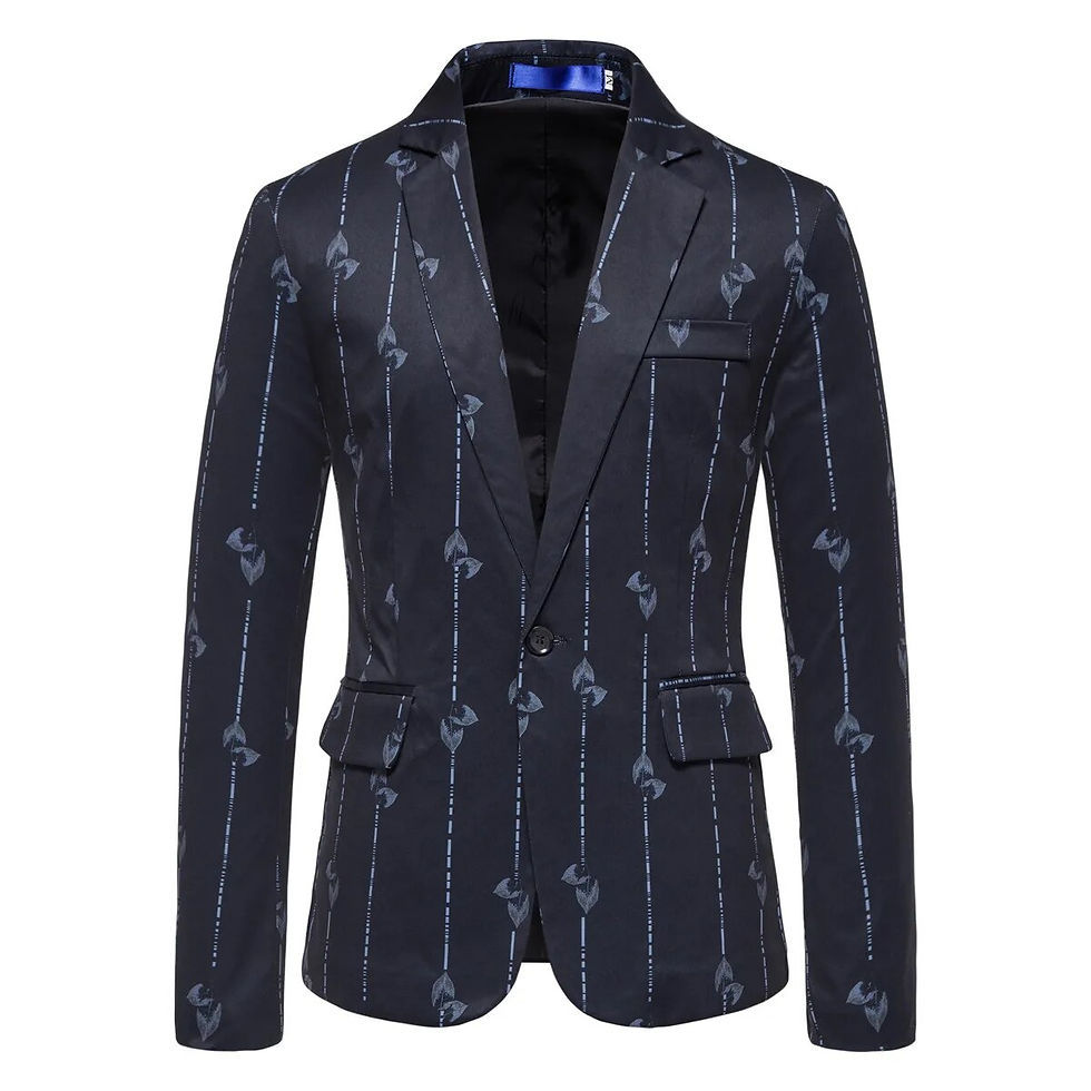 Miniature : 9 Colors!New Men's Fashion Printed Blazer Business Casual Classic One-button Bl