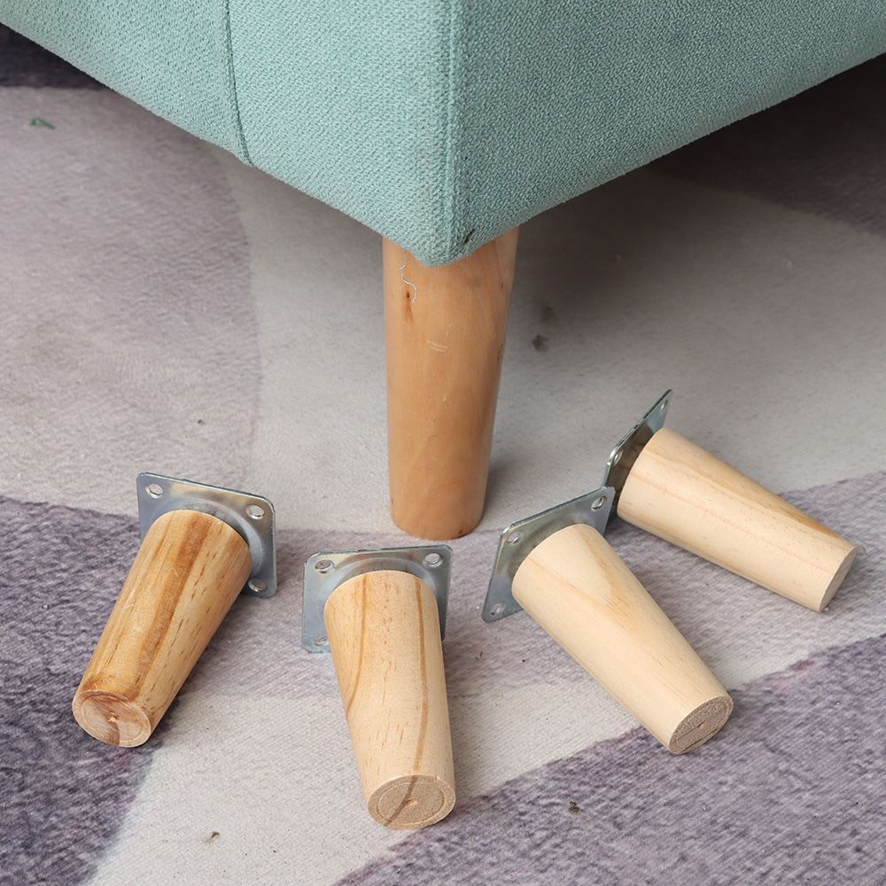 4Pcs Stool Sofa Table Computer Desk Wooden Furniture Legs Tapered Feet Furnitur