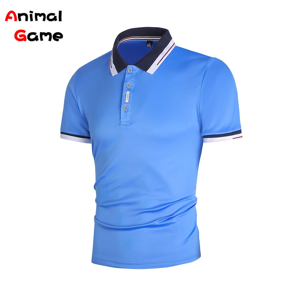 Thumbnail: Dropshipping New Polo Shirt Men Solid Casual Cotton Polo Giraffe Men Slim Fit E