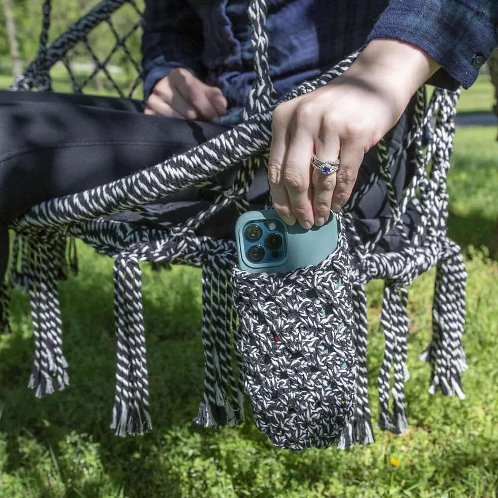 Sličica: Deluxe Outdoor Macrame Hammock Hanging Chair, Cotton Multi-Color, Size 31.5" L