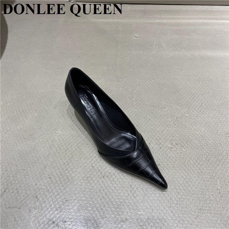 Thumbnail: Fashion Pointed Toe High Heels 5cm Pumps Elegant Shoes Women Female Office Dres