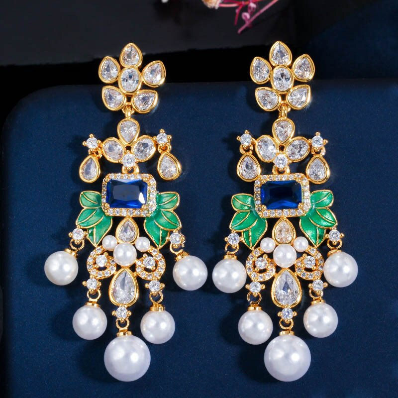 Miniatura: Uloveido 925 Silver Stud Earrings with Pearls, Tassel Earrings, Elegant Jewelry